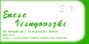 emese visnyovszki business card
